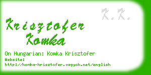 krisztofer komka business card